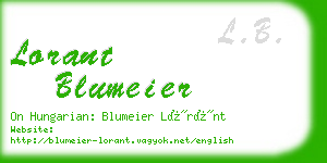 lorant blumeier business card